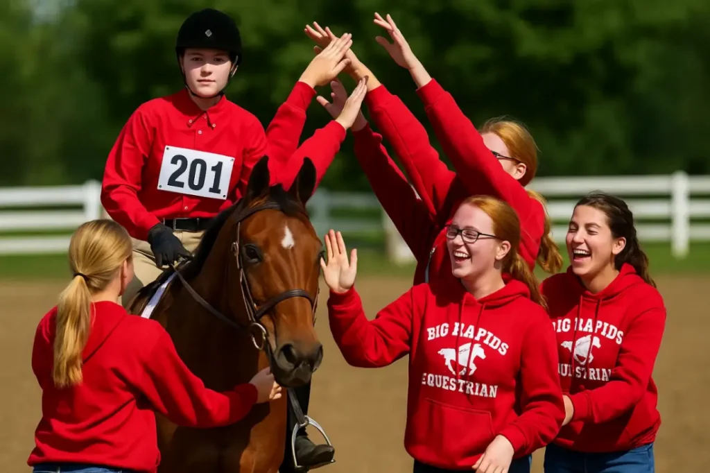 Команда Big Rapids: рекордный результат в конном спорте школьной лиги Мичигана